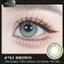 Lens mắt 761 Brown màu nâu rêu filter nổi bật, viền nhạt, size lớn - thương hiệu LUNA EYES