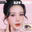 Lens mắt 829 Gray màu xám nâu filter, viền đen tự nhiên, size vừa - thương hiệu LUNA EYES