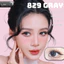 Lens mắt 829 Gray màu xám nâu filter, viền đen tự nhiên, size vừa - thương hiệu LUNA EYES