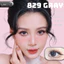 Lens mắt 829 Gray màu xám nâu filter, viền đen tự nhiên, size vừa - thương hiệu LUNA EYES
