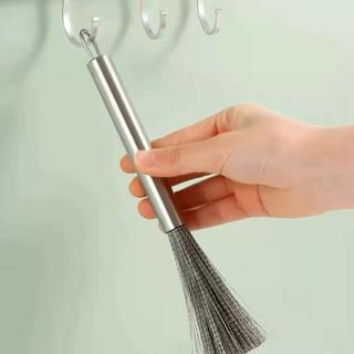 Chổi cọ xong nồi nhà bếp NHẬT BẢN bằng thép trắng không gỉ hàng nhập bãi Japan chưa sssuwr dụng