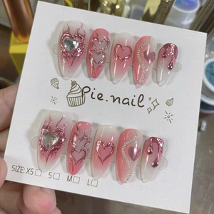 145. nailbox nền thạch ombre, tráng gương hồng