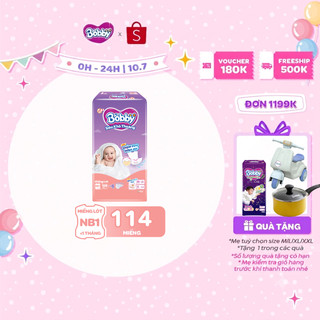 [TẶNG MIẾNG NGẪU NHIÊN] Miếng lót sơ sinh Bobby Newborn 1-108 miếng