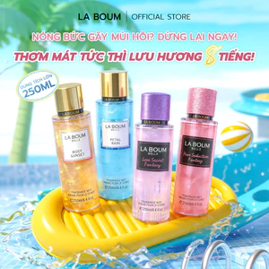 LABOUM Xịt Thơm Bodymist Nữ Có Nhũ 250ml Hương Hoa Quả Thơm Lâu An Toàn Cho Da Nhạy Cảm Dùng Đi Làm Đi Chơi