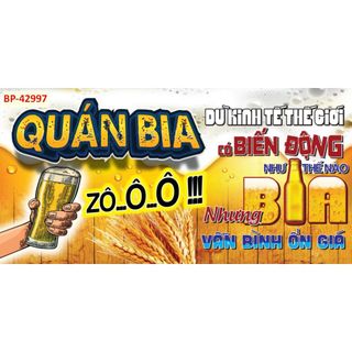 Tranh dán tường quán nhậu quán bia ăn uống vui nhộn 3D