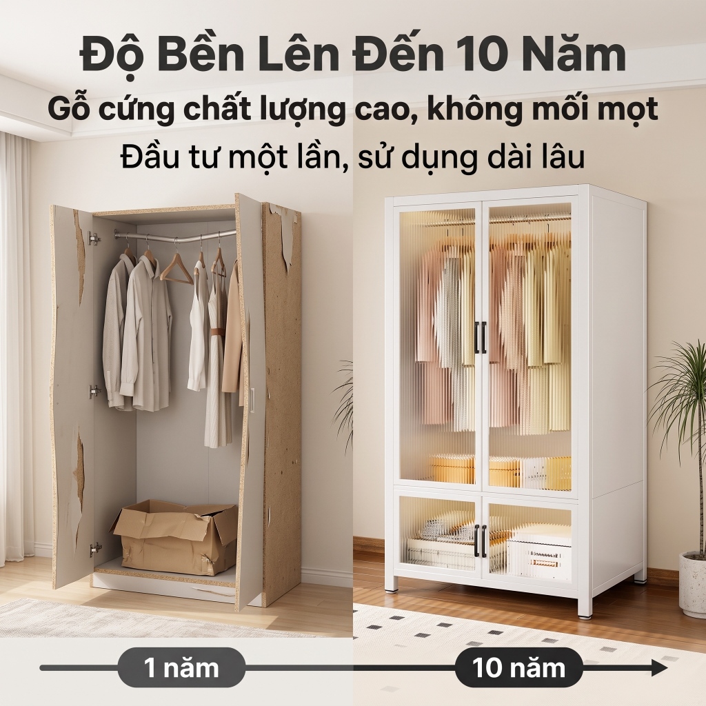 ALVIN Tủ quần áo Thép carbon chống bụi và chống bám bẩn với khả năng chịu tải cực mạnh | BigBuy360 - bigbuy360.vn