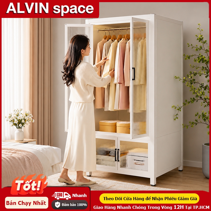 ALVIN Tủ quần áo Thép carbon chống bụi và chống bám bẩn với khả năng chịu tải cực mạnh