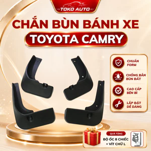 Bộ 4 chắn bùn chuẩn cho xe Toyota Camry đời 2001 - Nay (kèm bộ ốc), dễ lắp đặt tại nhà