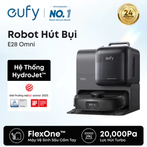 Robot hút bụi lau nhà eufy Omni E28 20,000 PA, máy hút bụi cầm tay FlexiOne, con lăn lau sạch liên tục