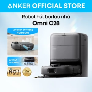 Robot hút bụi lau nhà Eufy Omni C28 15,000 PA, con lăn lau sạch liên tục,tự giặt sấy giẻ,BH 24 Tháng