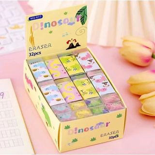 LEAFBOOK Tẩy Hình Khủng Long Dễ Thương Loại Dày – Gôm Tẩy Học Sinh Tẩy Siêu Sạch, Ít Vụn, Không Lem Giấy
