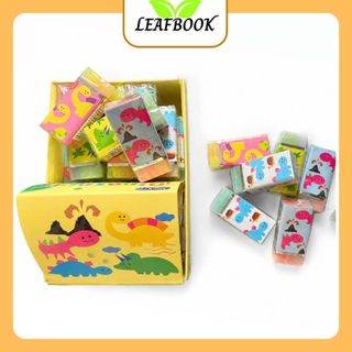 LEAFBOOK Tẩy Hình Khủng Long Dễ Thương Loại Dày – Gôm Tẩy Học Sinh Tẩy Siêu Sạch, Ít Vụn, Không Lem Giấy