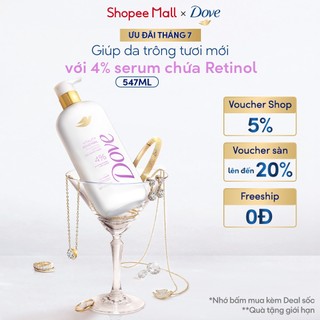 Sữa tắm Dove Retinol giúp da trông tươi mới - Vitality Renewal 547ml