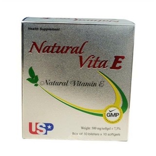 Vitamin E Natural USP US Pharma USA Hộp 100 Viên