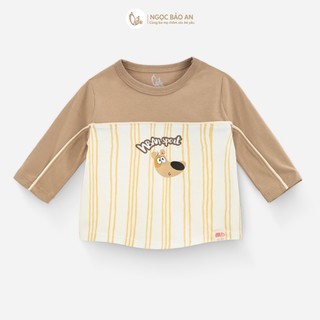 NBAN (6M-6Y) Bộ đồ dài tay bé trai Cún, set áo quần dài cotton mềm mát cho bé đi học đi chơi-CUN