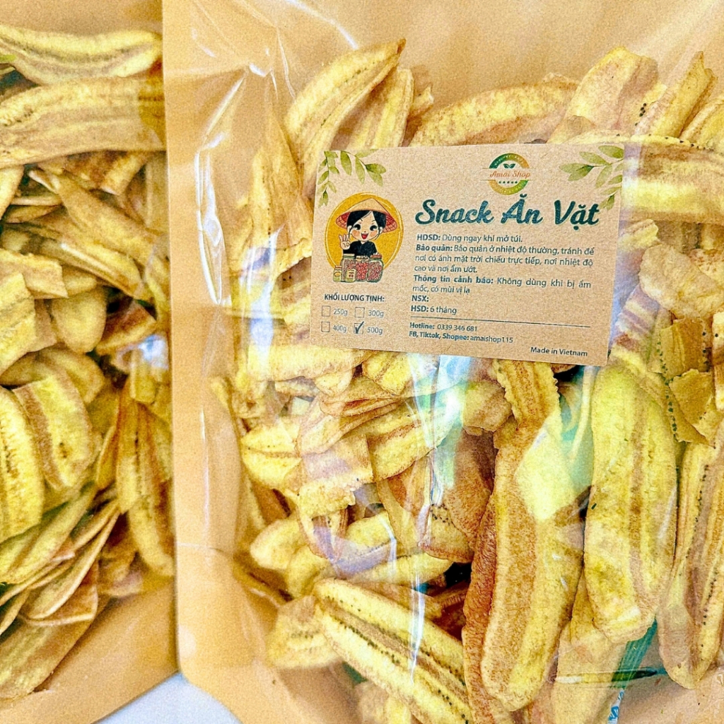 CHUỐI SẤY MẬT ONG LÁ DỨA AMAISHOP – GIÒN TAN ĐẬM VỊ, THƠM LỪNG HƯƠNG LÁ DỨA - ĐỒ ĂN VẶT TỐT SỨC KHOẺ