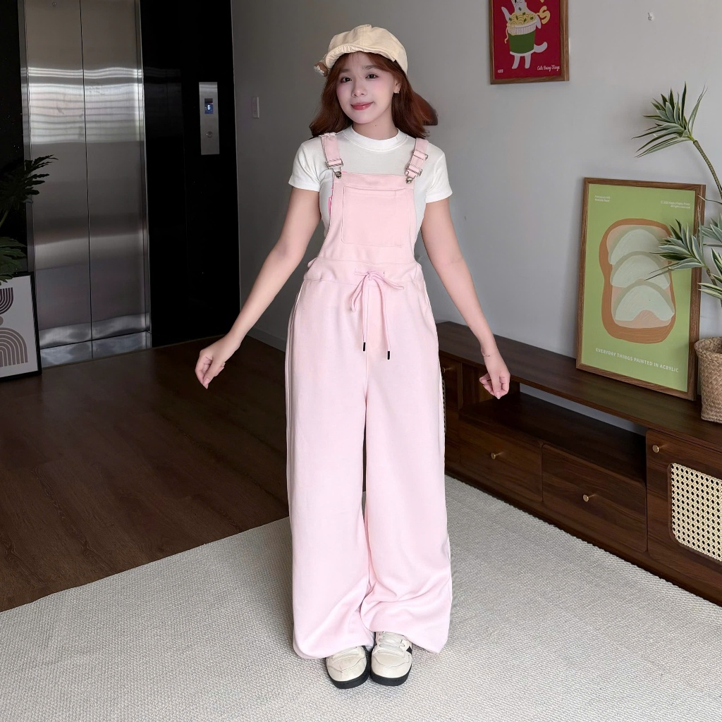 Quần Yếm Nỉ Chân Cua SSSA Form Unisex Không Xù Che Khuyết Điểm Tốt Dành Cho Nam Nữ SSSTORE.Aesthetic | BigBuy360 - bigbuy360.vn