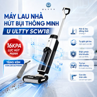 Máy Lau Nhà Hút Bụi Thông Minh U ULTTY SCW18 tự giặt sạch con lăn, điện phân khử khuẩn 99,99%