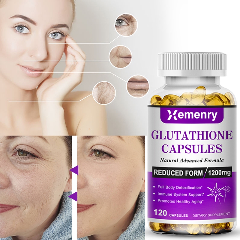 glutathione v collagen & VITAMIN C SUPER WHITENING CAPSULES x 4 Boxes Collagen glutathione - Gi Tt,