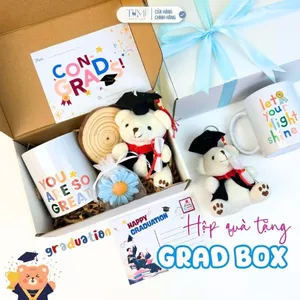 Quà Tặng Dịp Tốt Nghiệp GRAD BOX, Hộp Quà Ý Nghĩa Gồm Gấu Bông, Ly Graduation, Tặng Bạn Bè, Người Yêu, Đồng Nghiệp