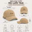 Mũ Lưỡi Trai Nam Nữ Form Cứng & Form Mềm, Chất Kaki Cao Cấp, Thêu Chữ Cá Tính, Mũ Unisex