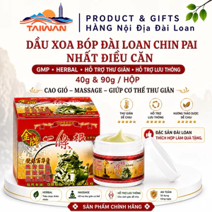 Dầu Xoa Bóp Xương Khớp Đài Loan Chin Pai Nhất Điều Căn, GMP, Herbal, Giảm Đau, Ngứa, 40g/90g