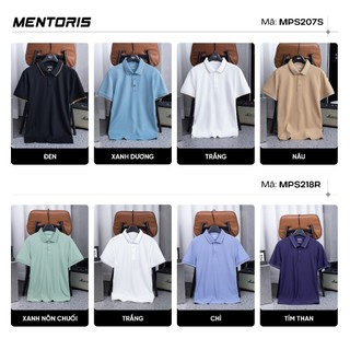 Áo Polo Nam MENTORIS Vải Cotton Cá Sấu, Form Regular Fit Tôn Dáng, Siêu Thoáng Khí, Bản Giới Hạn MPS