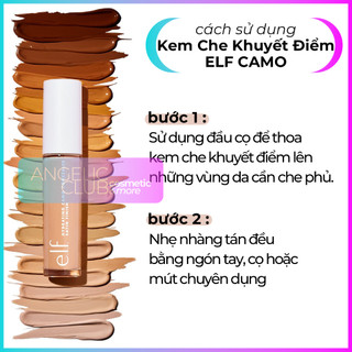 elf Hydrating Camo Concealer, Kem Che Khuyết Điểm Dưỡng Ẩm, Độ Che Phủ Cao, Hiệu Ứng Mịn Mượt.