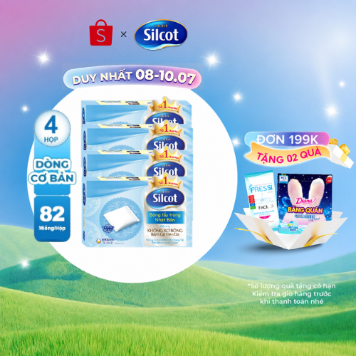 Bộ 4 hộp Bông trang điểm (bông tẩy trang) Silcot 82 miếng/hộp | Shopee ...