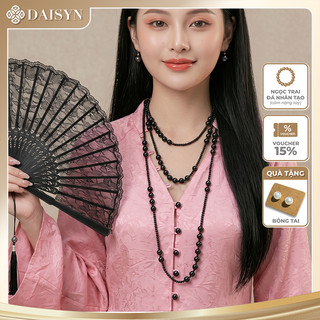 [ DAISYN ] N1195 Vòng Cổ Ngọc Đá Đen Nhân Tạo Khoá Vặn 150cm Phụ Kiện Xinh Xắn Cho Nữ, Sang Trọng.