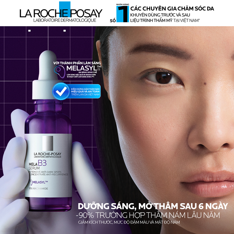 Dưỡng chất giảm thâm nám và dưỡng sáng toàn diện La Roche-Posay Mela B3 serum 30ml | BigBuy360 - bigbuy360.vn