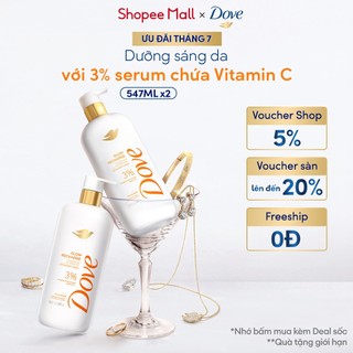 Combo 2 Sữa tắm Dove Serum Dưỡng da chuyên sâu 547ml