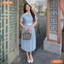 Đầm thiết kế BEMINE cổ đức kẻ sọc dáng chữ A phù hợp đi làm-B535