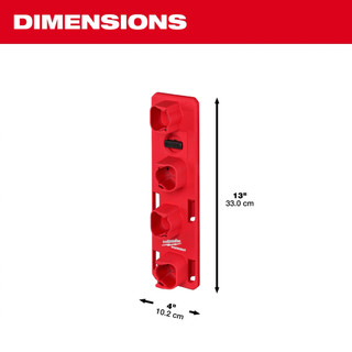 Giá Treo Pin M12 48-22-8338 - Treo 4 Pin M12, Chịu Tải 6.8kg, Tích Hợp Tấm Tường PACKOUT 48-22-8486