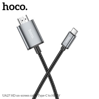Cáp chuyển đổi TypeC sang HDMI và HDTV Hoco UA27 hỗ trợ 4K, dài 2M (Xám) - Phụ Kiện Nhất Tín
