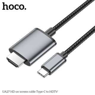 Cáp chuyển đổi TypeC sang HDMI và HDTV Hoco UA27 hỗ trợ 4K, dài 2M (Xám) - Phụ Kiện Nhất Tín