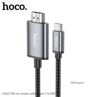 Cáp chuyển đổi TypeC sang HDMI và HDTV Hoco UA27 hỗ trợ 4K, dài 2M (Xám) - Phụ Kiện Nhất Tín