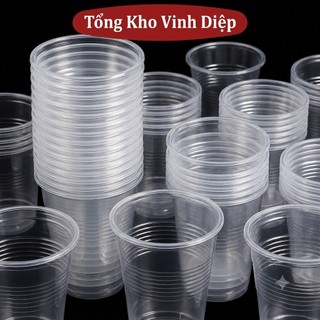 Cốc Nhựa Dùng 1 Lần Đủ Kích Cỡ +Nắp - Đựng Nước Uống Trà Sữa Canh Cháo Chịu nhiệt  Nóng Lạnh
