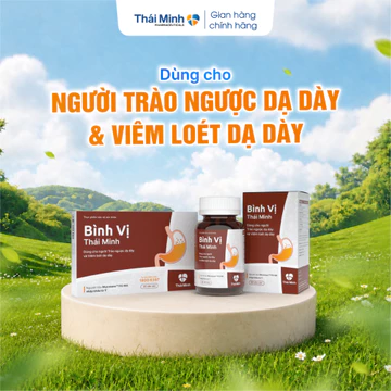 Viên Uống Bình Vị Thái Minh - Dùng Cho Người Trào Ngược & Viêm Loét Dạ Dày - Hộp 20 viên & Lọ 80 viên