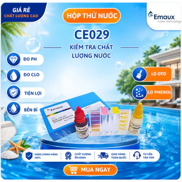 Bộ Test Nước Hồ Bơi Emaux, Bộ Test pH Và Clo 2in1, Bộ Kit Test Nước Bể Bơi - CE029