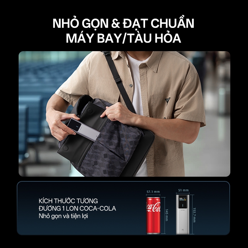 CUKTECH 10 PLUS Sạc Di Động 2C1A | Sạc Nhanh 120W Max | Dung Lượng 15.000mAh | Bảo Hành 18 Tháng PB150P | BigBuy360 - bigbuy360.vn
