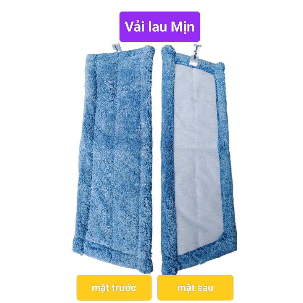 ( KHÔNG ĐẦU NHỰA ) Miếng Lau Nhà Thay Thế Cây Lau Kiểu Dán 40cm Vải Lau San Hô/ Mịn/ Xoắn Homeinno