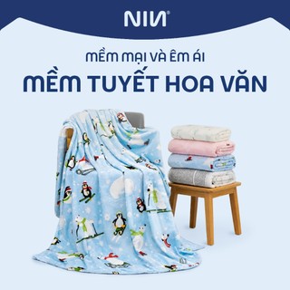 Mền tuyết Họa Tiết NIN House Siêu Mềm Mịn | Nhiều Kích Thước | Thích Hợp Cho Bé Mang Đi Học, Đi Làm