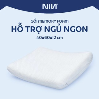 [MEMORY FOAM] Ruột gối cao su non hỗ trợ ngủ ngon NIN House 60x40x12cm cho người lớn, người già