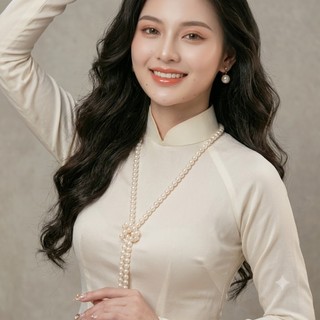 [ DAISYN ] N469 dây chuyền mang áo dài , vòng cổ mang áo dài, dây chuyền hạt Ngọc 10mm thắt nút sang trọng cho nữ