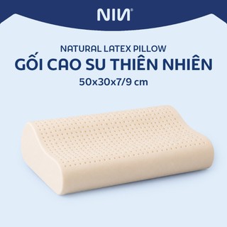 [ĐA CÔNG NĂNG] Gối Cao Su Thiên Nhiên Lượn Sóng NIN House | 50x30x7/9cm | Chăm Sóc Cổ Vai Gáy, Làm Mát, Công Thái Học