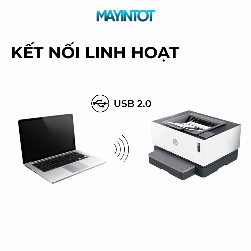 [Tặng Ống Nạp] Máy In HP1000A Máy In Đen Trắng Văn Phòng Nhỏ Gọn Máy In USB Tốc Độ Cao  - Máy In Giá Tốt