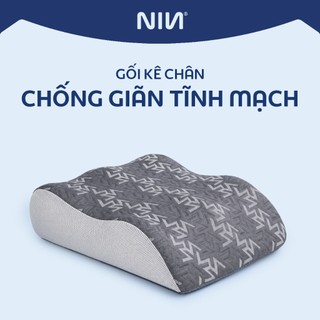 Gối Kê Chân Chống Giãn Tĩnh Mạch NIN House | 50x40x12/14cm | Memory Foam Cao cấp|  Lưu Thông Máu