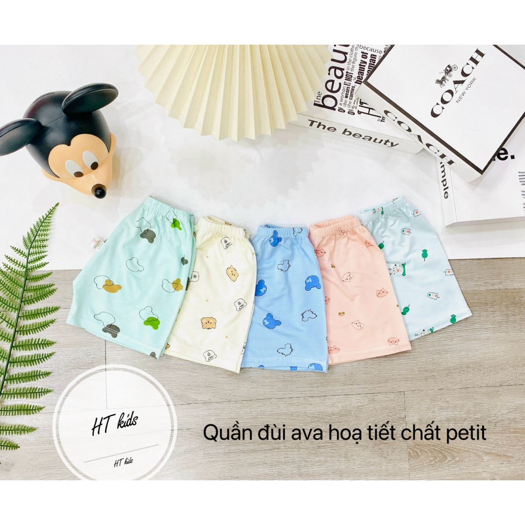 Quần chục đùi NHIỀU MÀU thun lạnh peptit cho bé 4-14kg