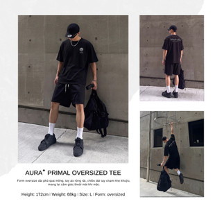 Áo thun Aura✦ PRIMAL Oversized Tee 100% Cotton Unisex T-shirt